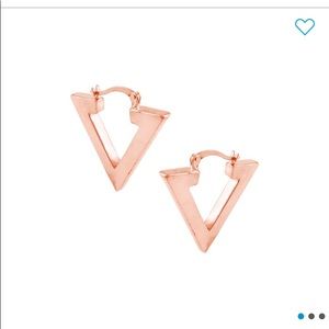 Savvy Cie Rose gold hoop earrings